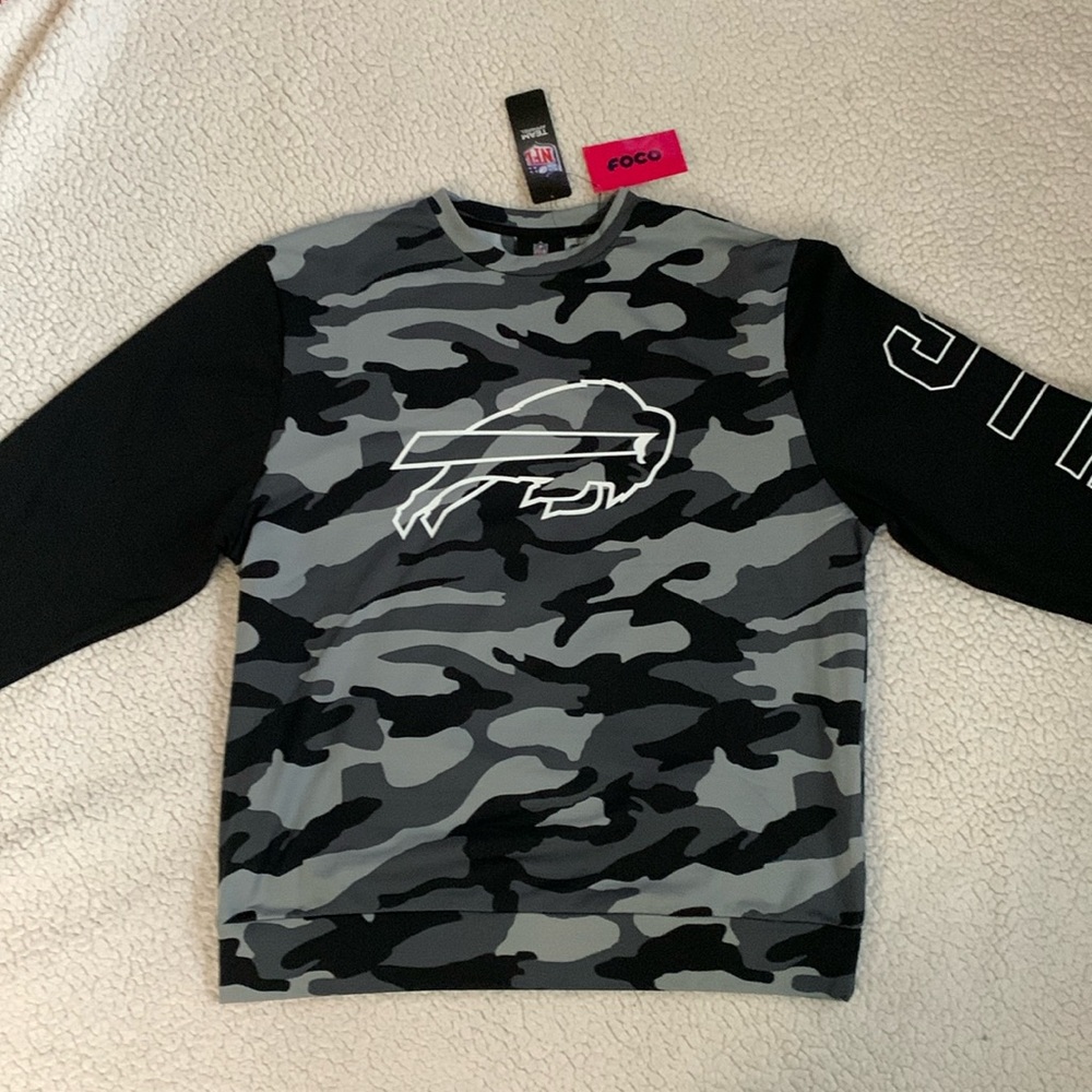Buffalo Bills FOCO black Buffalo Bills camo long sleeve shirt